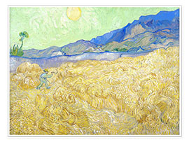 Póster  Campo de trigo detrás del hospicio de St. Paul - Vincent van Gogh