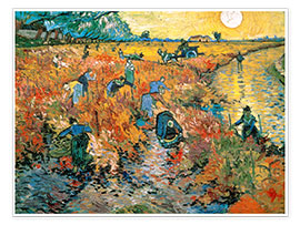 Póster  El viñedo rojo - Vincent van Gogh