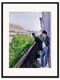 Impresión de arte enmarcada  Balcón en el Boulevard Haussmann - Gustave Caillebotte