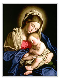 Póster Virgen con niño