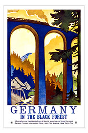 Póster  Germany, in the black forest - Vintage Travel Collection