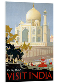Cuadro de PVC  Taj Mahal, India - Vintage Travel Collection
