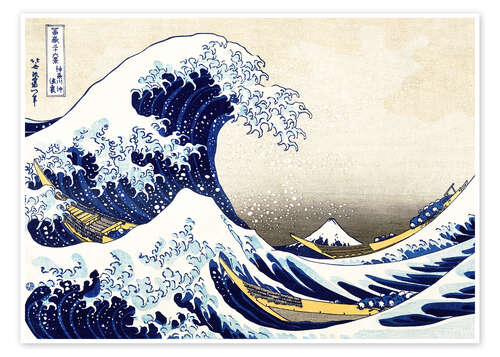 Póster La gran ola de Kanagawa 