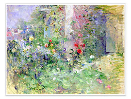 Póster  El jardín de Bougival - Berthe Morisot