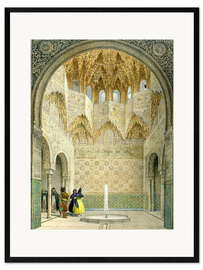 Impresión de arte enmarcada  Los Abencerrages, La Alhambra, Granada, 1853 - Léon Auguste Asselineau