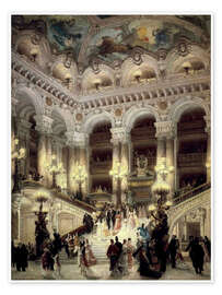 Póster  Stairs of the Opera in Paris - Louis Beraud