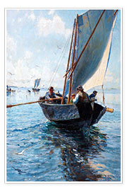 Póster Fishermen in a boat