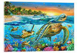 Cuadro de metacrilato  Underwater turtles - Adrian Chesterman