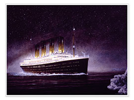 Póster El Titanic por la noche
