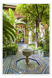 Póster Palacio de bahia en marrakech