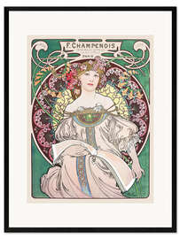 Impresión de arte enmarcada  Imprimerie Champenois, vert - Alfons Mucha