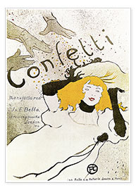 Póster  Confetti - Henri de Toulouse-Lautrec