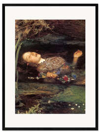 Impresión de arte enmarcada  Ophelia, detalle - Sir John Everett Millais
