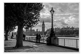 Póster Londres en blanco y negro