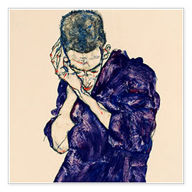 Póster  Joven con traje violeta - Egon Schiele