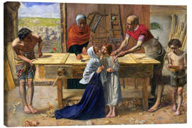 Lienzo  Jesús en la casa de sus padres - Sir John Everett Millais