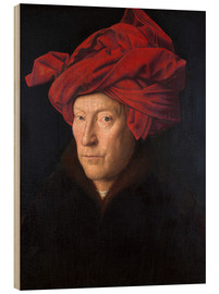 Cuadro de madera  Hombre con turbante rojo - Jan van Eyck