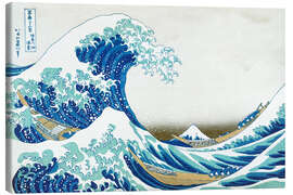 Lienzo  La gran ola de Kanagawa - Katsushika Hokusai