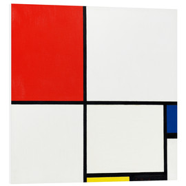 Cuadro de PVC  Composition with red, blue and yellow - Piet Mondriaan