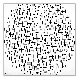 Póster  Composición con líneas - Piet Mondriaan