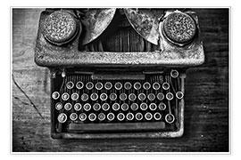 Póster Maquina de escribir vintage