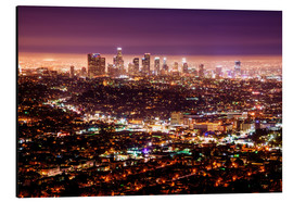 Cuadro de aluminio  Los Angeles at night - Daniel Heine