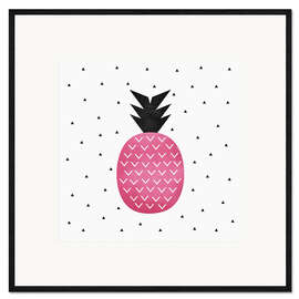 Impresión de arte enmarcada  Pink Pineapple - Elisabeth Fredriksson