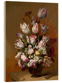 Cuadro de madera  Still Life with Flowers - Hans Bollongier
