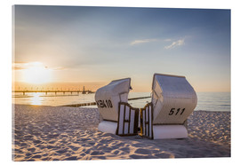 Cuadro de metacrilato  Silla de playa en el Mar Báltico - Christian Müringer
