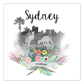Póster  Sydney Collage - GreenNest