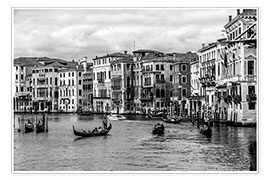 Póster  Venice black and white - Filtergrafia