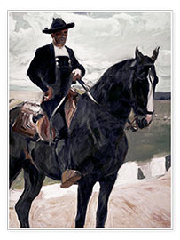 Póster Charro a caballo