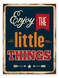 Póster  Enjoy the little things - Typobox