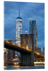 Cuadro de metacrilato  Brooklyn Bridge at dusk