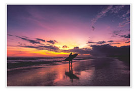Póster  Bali Sunset Surfing - Christian Seidenberg