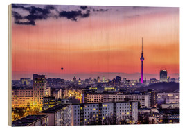Cuadro de madera  Berlin skyline in summer - Sören Bartosch