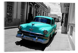 Cuadro de metacrilato  Colorspot - autos clásicos en las calles de Santa Clara, Cuba. - HADYPHOTO