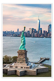 Póster  Statue of Liberty and One World Trade Center - Matteo Colombo