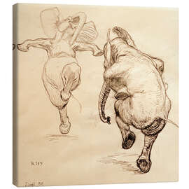 Lienzo  Dos elefantes bailando - Heinrich Kley