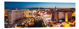 Cuadro de PVC  View on Bellagio and the Strip, Las Vegas, Nevada, USA - Matteo Colombo