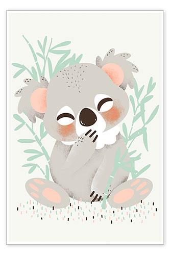 Póster Animales amigos - El koala