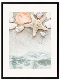 Impresión de arte enmarcada  Playa con estrella de mar