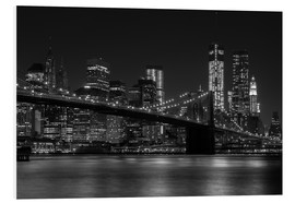 Cuadro de PVC  Brooklyn Bridge at Night - Thomas Klinder