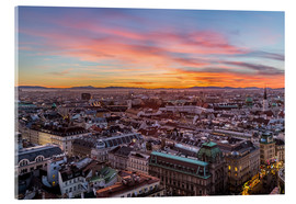 Cuadro de metacrilato  Vienna Skyline at sunset, Austria - Mike Clegg Photography