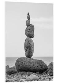 Cuadro de PVC  Torre de piedras en la playa - Gerhard Wild