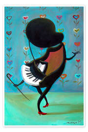 Póster  Dancing Piano - Diego Manuel Rodriguez