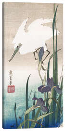 Lienzo  White heron and iris - Utagawa Hiroshige