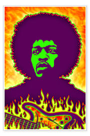 Póster  Hendrix Fire - Michael Fishel