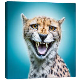 Lienzo  Funny Wild Faces Cheetah - Manuela Kulpa