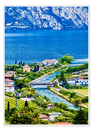 Póster View of Lake Garda in Northern Italy